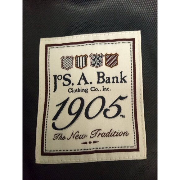 Jos. A. Bank Grey Pinstriped Tailored Fit Suit Set 42R/36 Waist - Picture 7 of 12